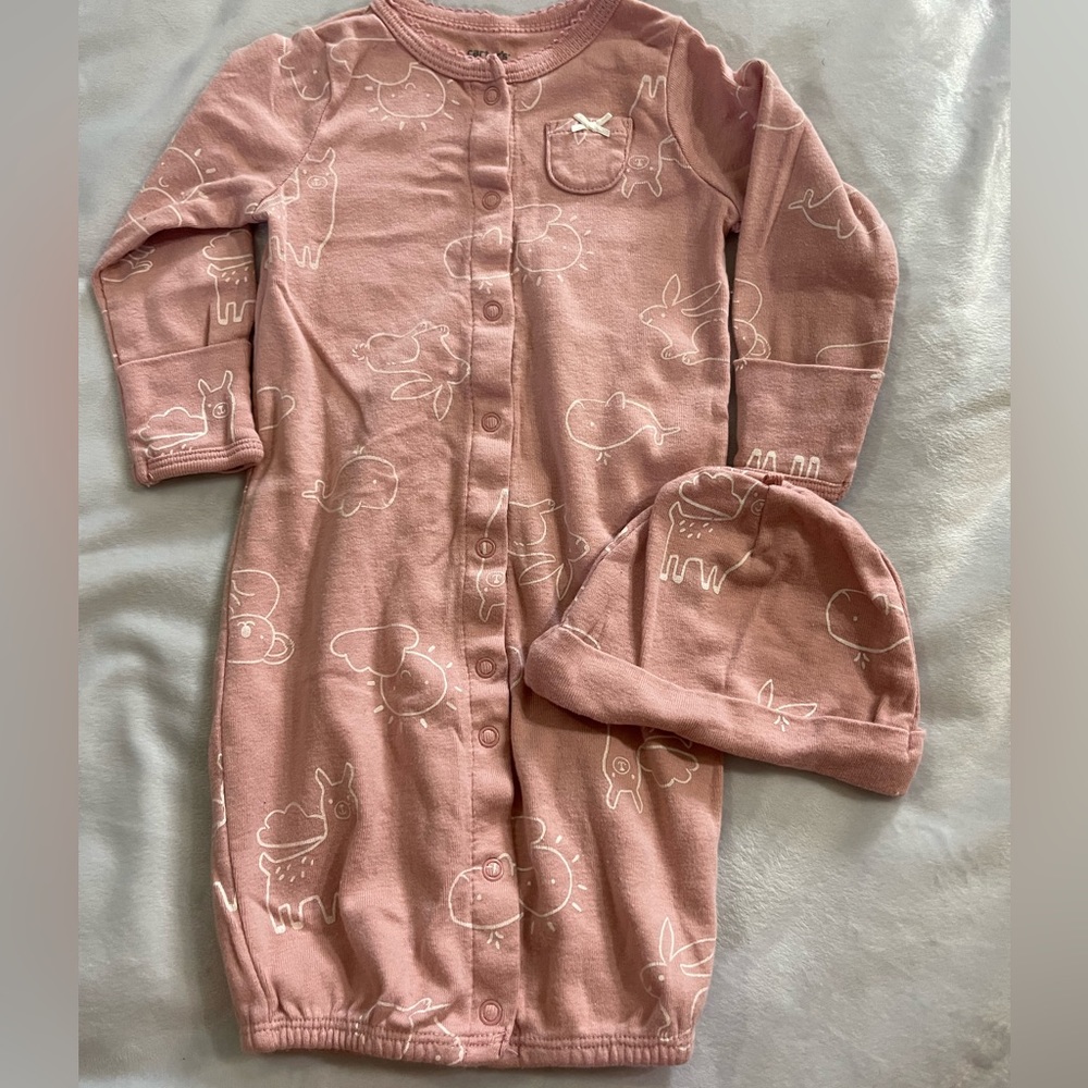 Baby Girl Carters With Cap